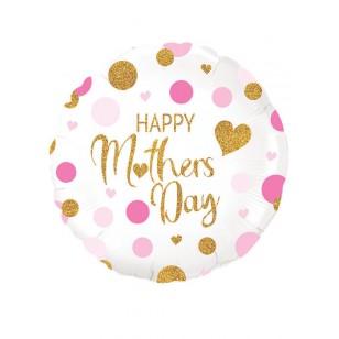 Happy Mother's Day Pink Confetti Balloon
